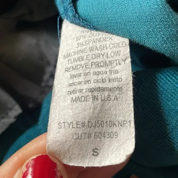 Cropped Teal Corduroy Blazer Sz S - Picture 6 of 6